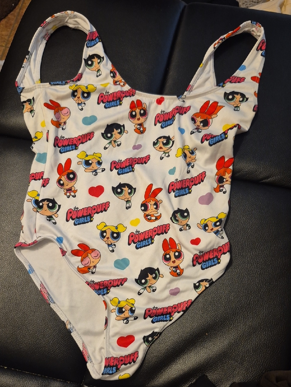 The Powerpuff Girls White One-Piece Swimsuit Medium
